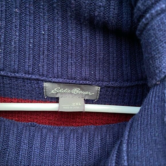 Eddie Bauer Striped Sweater with Cowl Neck 2X - Picture 8 of 8